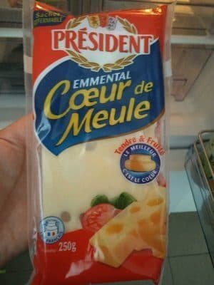 President emmental coeur de meule 250g — recommandations grossesse